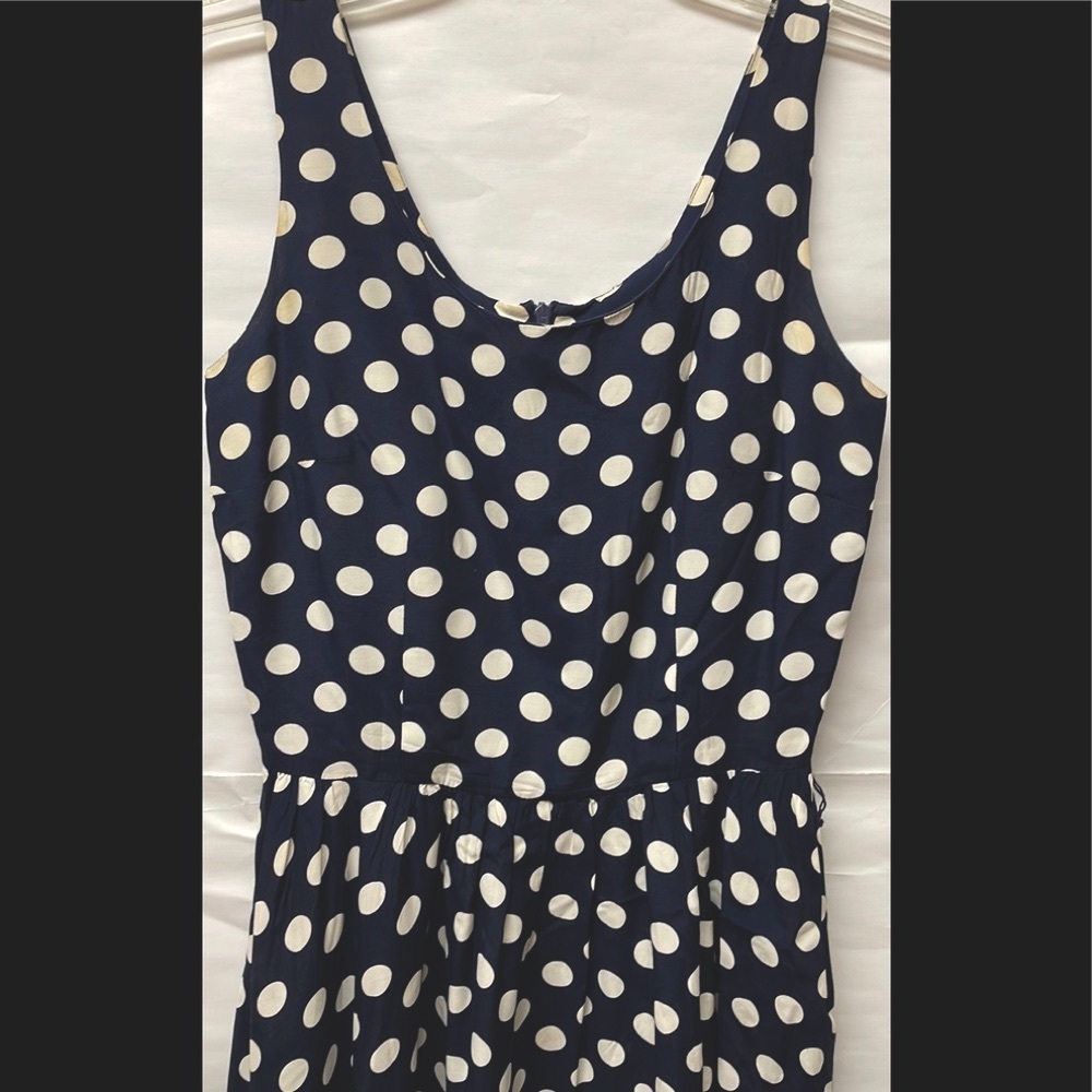Banana Republic Navy & White Polka Dot Dress Size 2